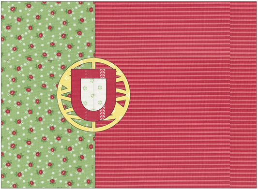 World in Color Quilt - Algeria, Malta, Portugal Flag Blocks