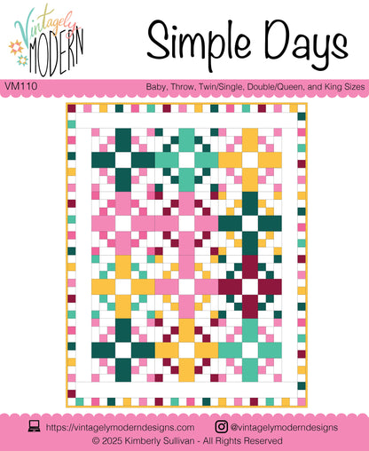 Simple Days Quilt PDF Pattern